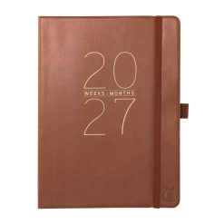 Brown 6 x 8 Vegan Leather 2027 Planner Diary