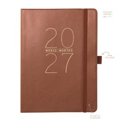 Brown 6 x 8 Vegan Leather 2027 Planner Diary - Image 4