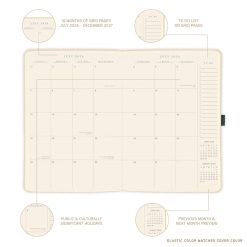 Blue 6 x 8 Vegan Leather 2027 Planner Diary - Image 3