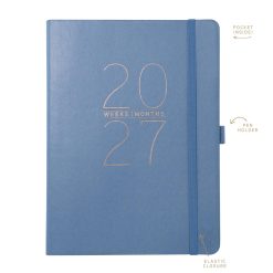 Blue 6 x 8 Vegan Leather 2027 Planner Diary - Image 4