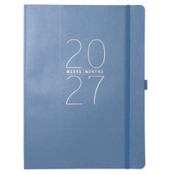 Blue 8 x 10 Vegan Leather 2027 Planner Diary