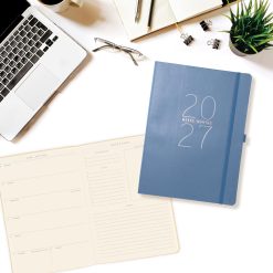 Blue 8 x 10 Vegan Leather 2027 Planner Diary - Image 5