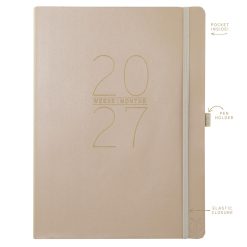 Grey 8 x 10 Vegan Leather 2027 Planner Diary - Image 4