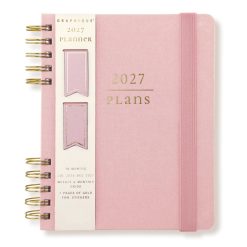 Blush 6 x 8 Fabric Bound Spiral 2027 Planner Diary