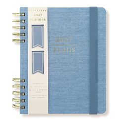 Chambray 6 x 8 Fabric Bound Spiral 2027 Planner Diary