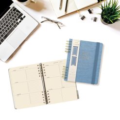 Chambray 6 x 8 Fabric Bound Spiral 2027 Planner Diary - Image 5