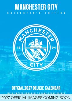 Manchester City FC 2027 A3 Deluxe Wall Calendar