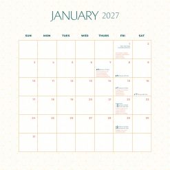 Moon 2027 Square Wall Calendar - Image 4