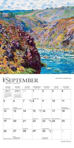 Monet, Claude 2027 Mini Square Wall Calendar - Image 4