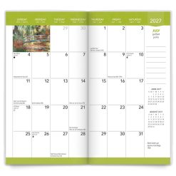 Monet, Claude 2027 Pocket Planner FOIL Wall Calendar - Image 4