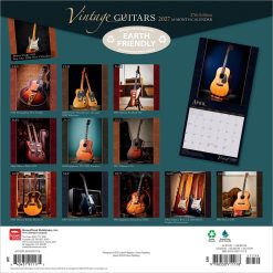 Alternative view of Vintage Guitars 2027 Square FOIL Wall Calendar