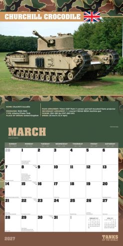 Tanks of the World 2027 Square Wall Calendar - Image 3