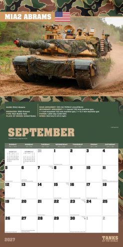 Tanks of the World 2027 Square Wall Calendar - Image 4