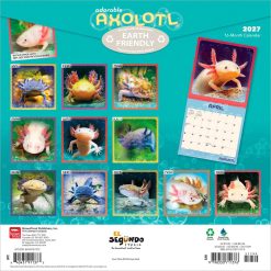 Alternative view of Adorable Axolotl 2027 Square Wall Calendar