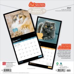 Alternative view of Cat Selfies 2027 Square Wall Calendar