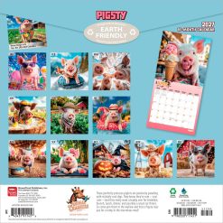 Alternative view of Pigsty 2027 Square Wall Calendar