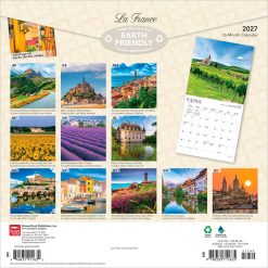 Alternative view of France La France 2027 Square ENGLISH FRENCH FOIL Wall Calendar
