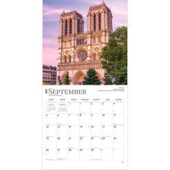 Paris 2027 Square ENGLISH FRENCH FOIL Wall Calendar - Image 4