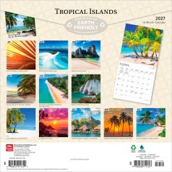 Alternative view of Tropical Islands 2027 Square FOIL Wall Calendar