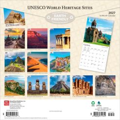Alternative view of UNESCO World Heritage Sites 2027 Square FOIL Wall Calendar