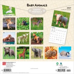 Alternative view of Baby Animals 2027 Square Wall Calendar