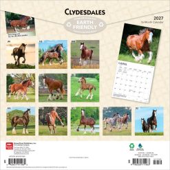 Alternative view of Clydesdales 2027 Square Wall Calendar