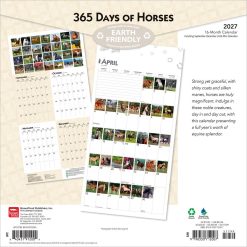 Alternative view of 365 Days of Horses 2027 Square Wall Calendar