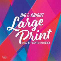 Big & Bright Large Print 2027 Square Matte Wall Calendar