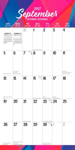 Big & Bright Large Print 2027 Square Matte Wall Calendar - Image 4