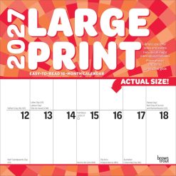 Large Print 2027 Square Matte Wall Calendar