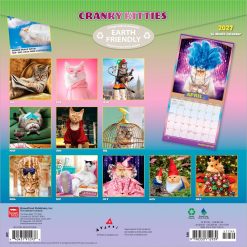 Alternative view of Avanti Cranky Kitties 2027 Square FOIL Wall Calendar