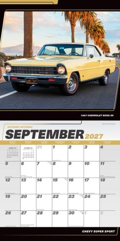Chevy Super Sport 2027 Square Wall Calendar - Image 4