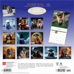 Alternative view of Fantasy Pugs 2027 Square FOIL Wall Calendar
