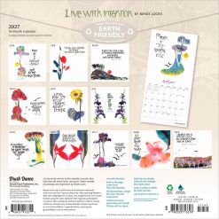 Alternative view of Live with Intention 2027 Square Brush Dance Wall Calendar