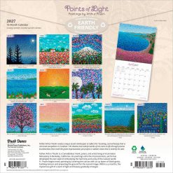 Alternative view of Points of Light 2027 Square Brush Dance Wall Calendar