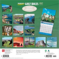 Alternative view of World's Toughest Golf Holes 2027 Square Wall Calendar