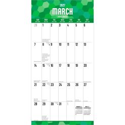 Jumbo Grid Large Print 2027 Square Matte Plato FOIL Wall Calendar - Image 3