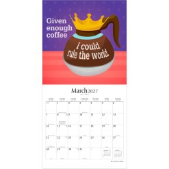 But First, Coffee 2027 Square Brush Dance Wall Calendar - Image 3