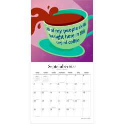 But First, Coffee 2027 Square Brush Dance Wall Calendar - Image 4