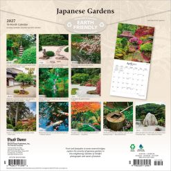 Alternative view of Japanese Gardens 2027 Square Brush Dance Wall Calendar