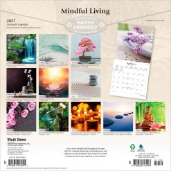 Alternative view of Mindful Living 2027 Square Brush Dance Wall Calendar