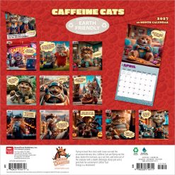 Alternative view of Caffeine Cats 2027 Square Wall Calendar