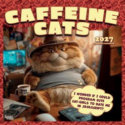 Caffeine Cats 2027 Square Wall Calendar