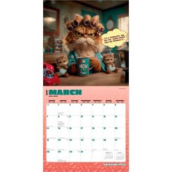 Caffeine Cats 2027 Square Wall Calendar - Image 3