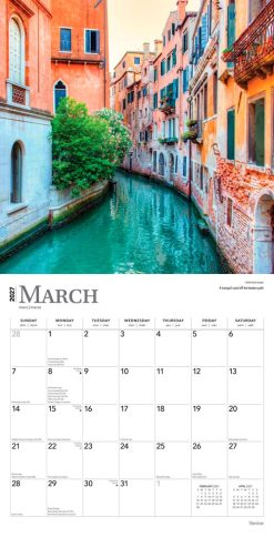 Venice 2027 Square Wall Calendar - Image 3