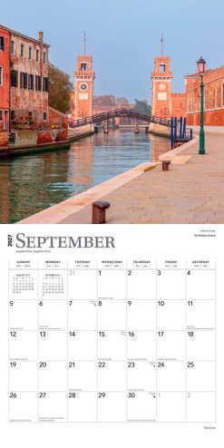 Venice 2027 Square Wall Calendar - Image 4