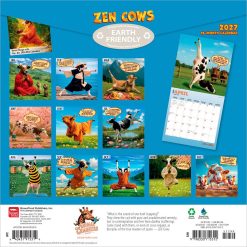 Alternative view of Zen Cows 2027 Square Wall Calendar