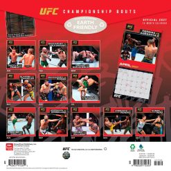 Alternative view of Ultimate Fighting Championship 'Championship Bouts' 2027 Square Wall Calendar