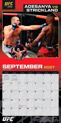 Ultimate Fighting Championship 'Championship Bouts' 2027 Square Wall Calendar - Image 4