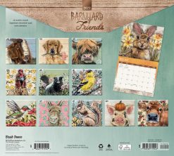 Alternative view of Barnyard Friends 2027 Linen Env Brush Dance FOIL Wall Calendar